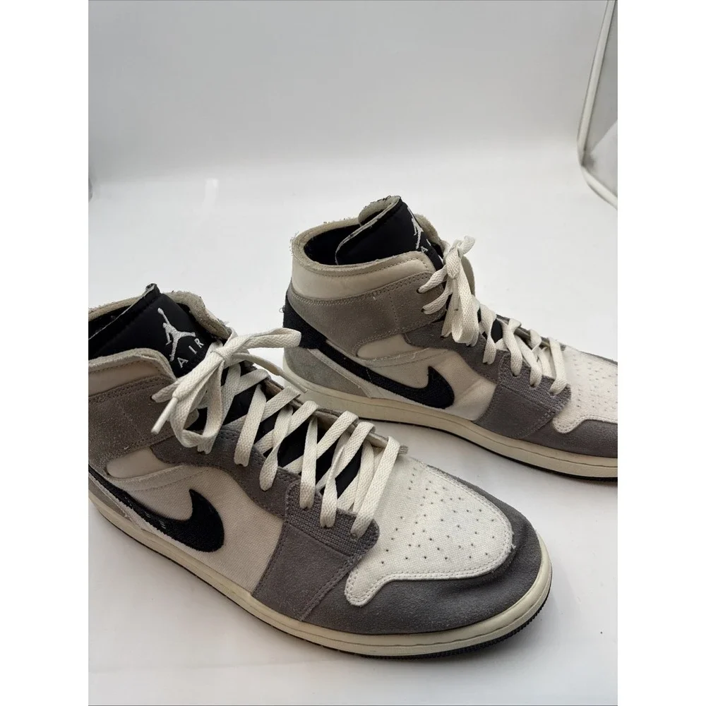 SHOES SNEAKERS Nike MENS 14  Air Jordan 1‎ Mid SE Smoke Grey White FQ7720-002